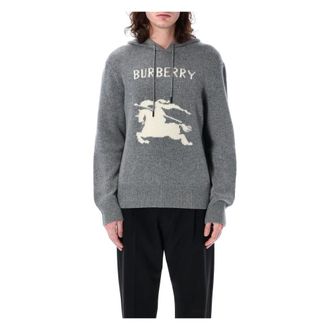 Burberry Hoodies & sweatvesten, Heren, Grijs, M, Wol, Moderne wit paisley patroon overhemd