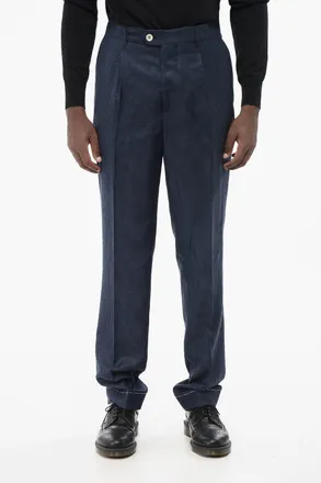 Brunello Cucinelli Pantaloni 4 Tasche in Misto Lana Pied de Poule Brunello Cucinelli