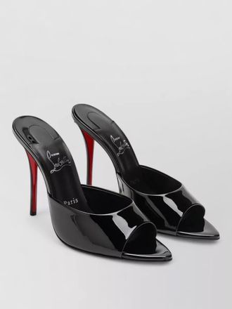 Christian Louboutin miss z patent leather peep toe mules