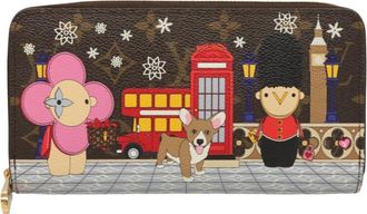 Louis Vuitton Portefeuille Zippy Brown Canvas Wallet (Pre-Owned)