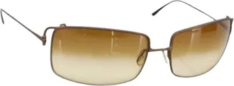 Prada Pre-owned Accessories, female, Brown, Size: ONE SIZE Pre-owned Vintage Metal Sunglasses
