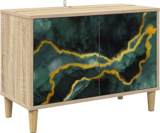 vidaXL Mueble De Tv Wijhe 69 X 33 X 50 Cm Sonoma Madera De Ingenier&iacute;a Vidaxl