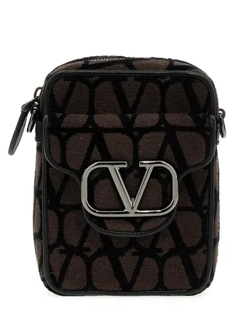 Valentino Garavani Brown Mini Loc Crossbody Bag