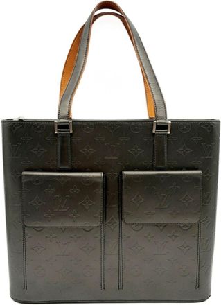 Louis Vuitton Noir Monogram Leather Tote Bag (Pre-Owned)