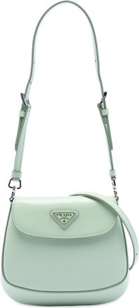 Prada Pre-owned Womens Mini Brushed Leather Cleo Flap - Turquoise - One Size
