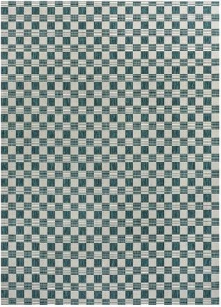 Jonathan Y Designs Aimee Traditional Cottage Checkerboard Indoor/Outdoor Area Rug in Turquoise/cream at Nordstrom, Size 4Ft 0In X 6Ft 0In