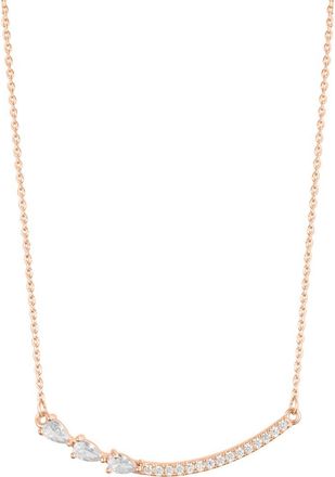 Adornia Pear Bar Pendant Necklace in Pink/clear at Nordstrom Rack