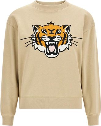 Kenzo Dames, Sweatshirts & Hoodies, Beige, Maat: M Katoen