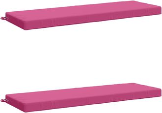 vidaXL Cojines Para Banco De 2 Piezas Soest 2 Uds. 100% Poli&eacute;ster Rosa Vidaxl