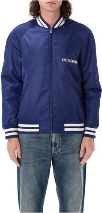 Valentino Garavani Chez Valentino Nylon Bomberjack - Heren - Bomber jackets - Blauw - L - Nylon - Jassen