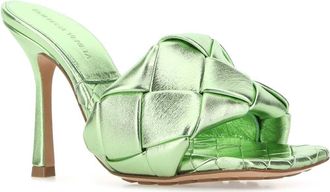 Bottega Veneta Womens Light Green Nappa Leather Lido Sandals 3505 Sandali