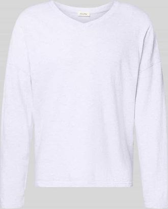 American Vintage American Vintage Longsleeve mit &uuml;berschnittenen Schultern Modell SONOMA in Hellgrau Melange, Gr&ouml;&szlig;e M/L