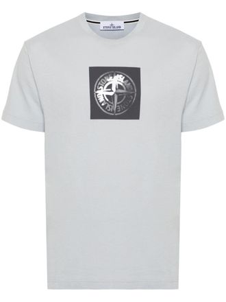 Stone Island Compass-print cotton T-shirt - Blue