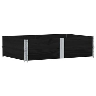 Berkfield Home Garden Planter Black 150x100 cm Solid Wood Pine