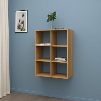 Dmora Estante Para Libros Dmanzar, Mueble Con Baldas, Biblioteca Office, 100% Made In Italy, Roble, Cm 60x25h90 - Dmora