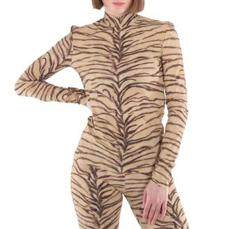 Stella McCartney Long-Sleeved Tiger Printed Top, Size Medium