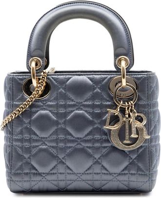 Dior Pre-owned Dior Mini Satin Cannage Swarovski Crystal Lady Dior Ladies KGRFQTDYSJDB4B5E