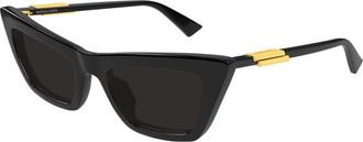 Bottega Veneta Bv 1446S Zonnebril - Dames - Zonnebrillen - Zwart - 53 MM - Accessoires