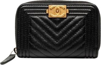 Chanel Pre-owned Wallets, female, Black, Size: ONE SIZE Pre-owned Coin Pouch