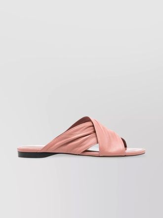 PARIS TEXAS leather flat slides