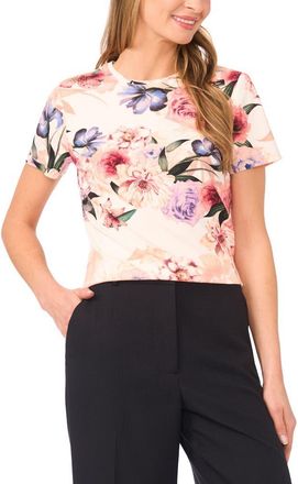 Ted Baker Lia Floral Print T-Shirt in Vanilla Ice at Nordstrom, Size X-Large