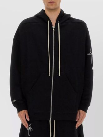 Rick Owens oversized hoodie with long drawstrings and front pockets