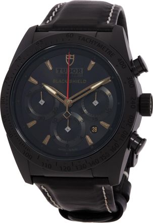Tudor Pre-owned Tudor Fastrider Black Shield Chronograph Automatic Black Dial Mens Watch TUD42000CN-BKRS