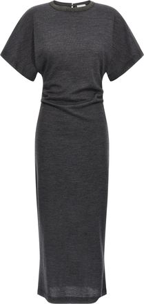 Brunello Cucinelli Wool Dress Abiti Grigio-Donna