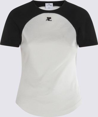 Courrèges T-Shirts And Polos Heritage White/Black-Donna