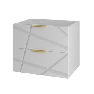 Petits Meubles Mueble bajo lavabo 60cm paneles de melamina y mdf blanco