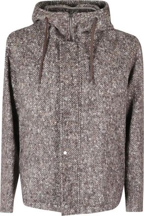 Herno Giacca corta con cappuccio - - Jackets - Uomo - Marrone - L