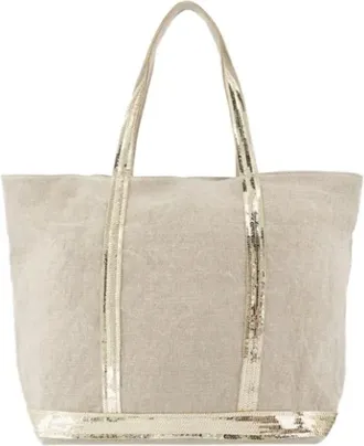 Vanessa Bruno Tote Bags, female, Beige, Size: ONE SIZE Fabric totes