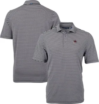 Cutter & Buck Mens Cutter & Buck Black South Carolina Gamecocks Vault DryTec Virtue Eco Pique Stripe Recycled Polo at Nordstrom, Size Xxx-Large