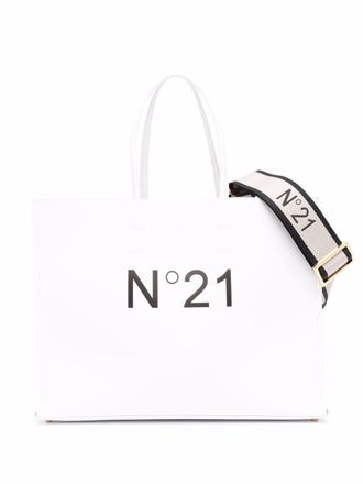 N&deg;21 Borsa tote con stampa - Bianco