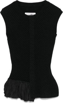 Maison Margiela knitted top - Black