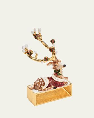 Kim Seybert Blitzen Christmas Napkin Rings, Set of 4