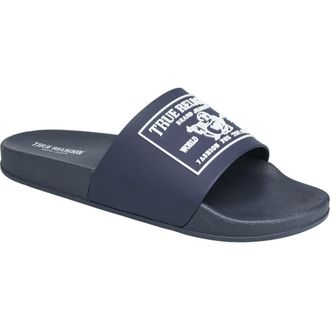 True Religion Kendrick Logo Slide in Navy at Nordstrom, Size 10