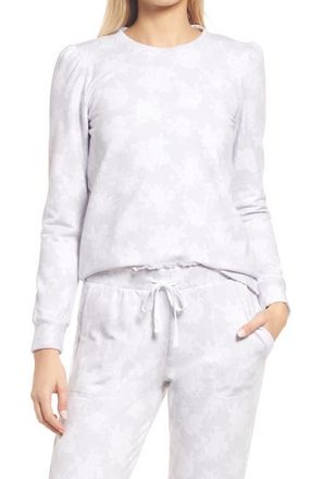 Gibsonlook Puff Sleeve Sweatshirt in Darcy Floral at Nordstrom, Size Xx-Small