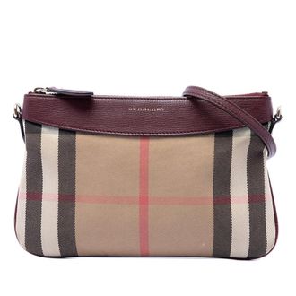 Burberry Pre-owned Burberry House Check Canvas Derby Peyton Crossbody Ladies QXW6SYVLD6E50NLB