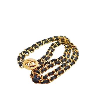 Chanel Pre-owned Chain Belt - female - Chanel Vintage - Vintage Belts - Black - ONE SIZE - Pre-owned