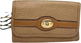 Dior Pre-owned Leren Sleutelhanger - Dames - Vintage Accessoires - Beige - ONE Size - Leer - Vintage
