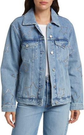 Rails Grove Embellished Boyfriend Trucker Denim Jacket in Supernova at Nordstrom Rack, Size Medium