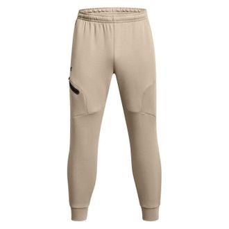 Under Armour Heren-joggingbroek van Unstoppable-fleece met ritszakken (Bruin)
