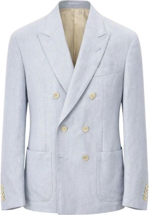 Eleventy Milano Jasjes - Heren - Blazers - Blauw - XL - Leer - Jassen