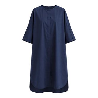 Pomandere Shirt Dresses, female, Blue, Size: S 3314 Shirt Dress