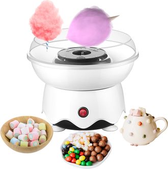 Infinite M&aacute;quina De Algod&oacute;n De Az&uacute;car Casera Para Familias: Peque&ntilde;a M&aacute;quina De 400 W Con Motor De Cobre Y Placa Protectora Contra Salpicaduras. Regalo Ideal Pa