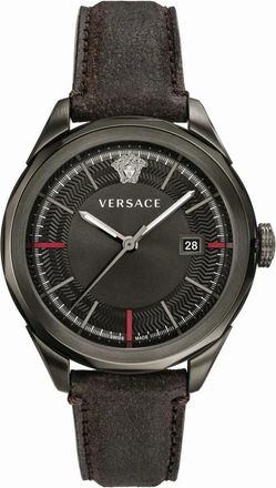 Versace Heren, Accessoires, Grijs, Maat: ONE Size Leer