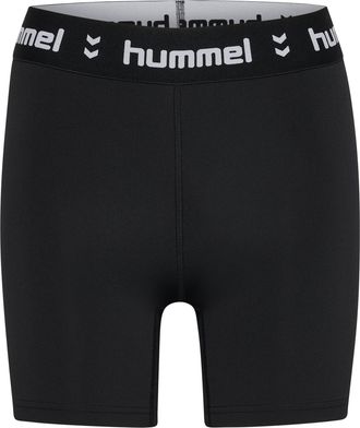 Hummel Trainingstights HUMMEL HMLPULSE MID WAIST SHORT TIGHTS, Damen, Gr. XL, N-Gr, schwarz, Obermaterial: 76% Polyester, 24% Elasthan, Hosen Trainingstights