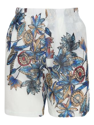 Amir Slama Shorts met bloemenprint - Wit