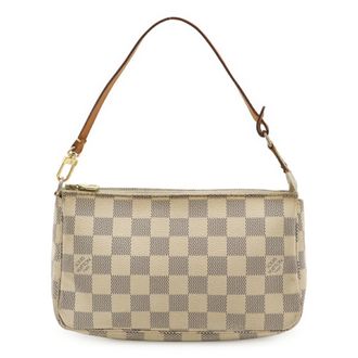 Louis Vuitton Black Damier Azur Ivory Damier Azur Pochette Pouch (Pre-Owned)